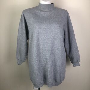 Chic Vintage 90s Oversized Gray Sweatshirt